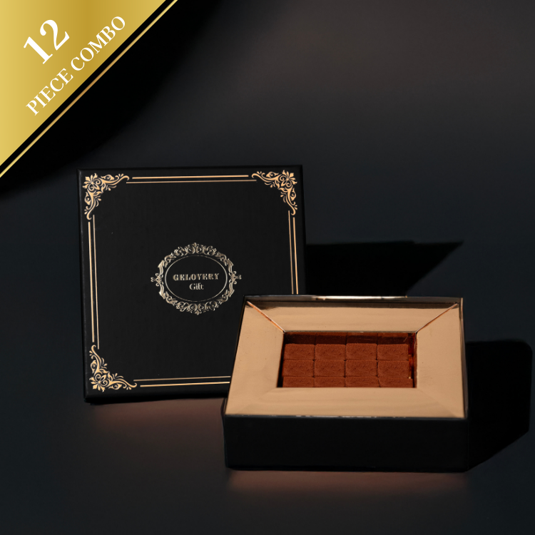 【組合】12入 AMEDEI 70%生巧克力1盒＋12入 丸久小山園抹茶生巧克力1盒（奶素）