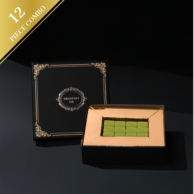 【組合】12入 AMEDEI 70%生巧克力1盒＋12入 丸久小山園抹茶生巧克力1盒（奶素）