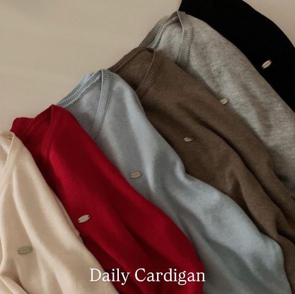 早秋預訂｜Pendant 基本款針織開襟衫 - 6色