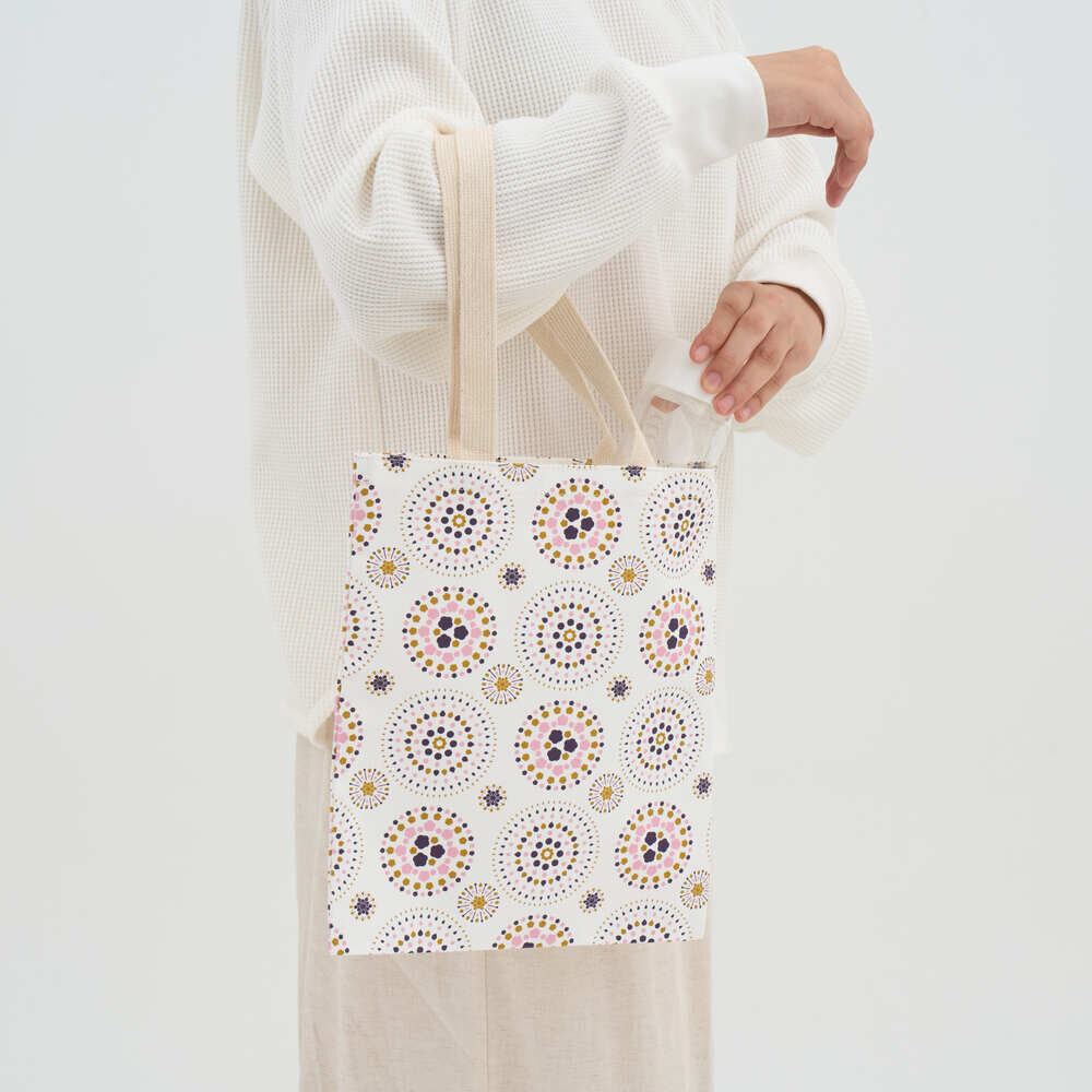 Book Tote Bag/Firework/Purple