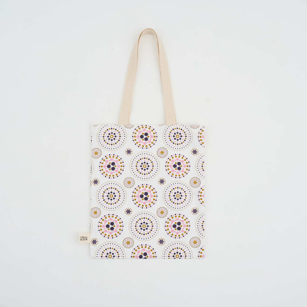 Book Tote Bag/Firework/Purple