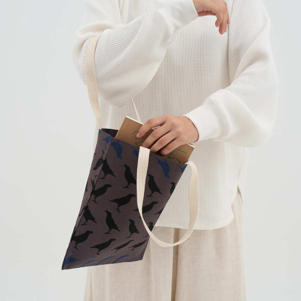 Book Tote Bag/Crested Myna No.5/Blacksmith