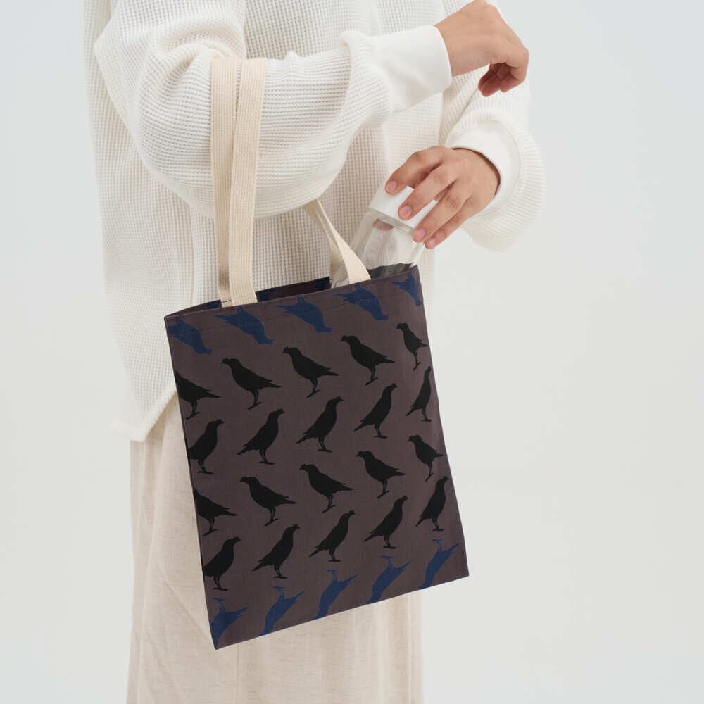 Book Tote Bag/Crested Myna No.5/Blacksmith