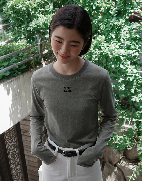 預訂｜MUAHMUAH PIGMENT CROP LONG SLEEVE T-SHIRT