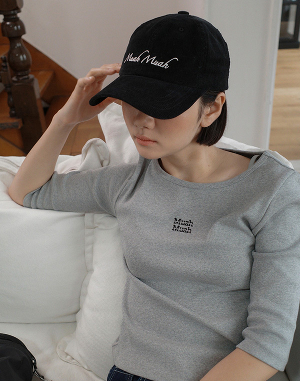 預訂｜MUAHMUAH SLIM CREW NECK 7 LENGTH T-SHIRT