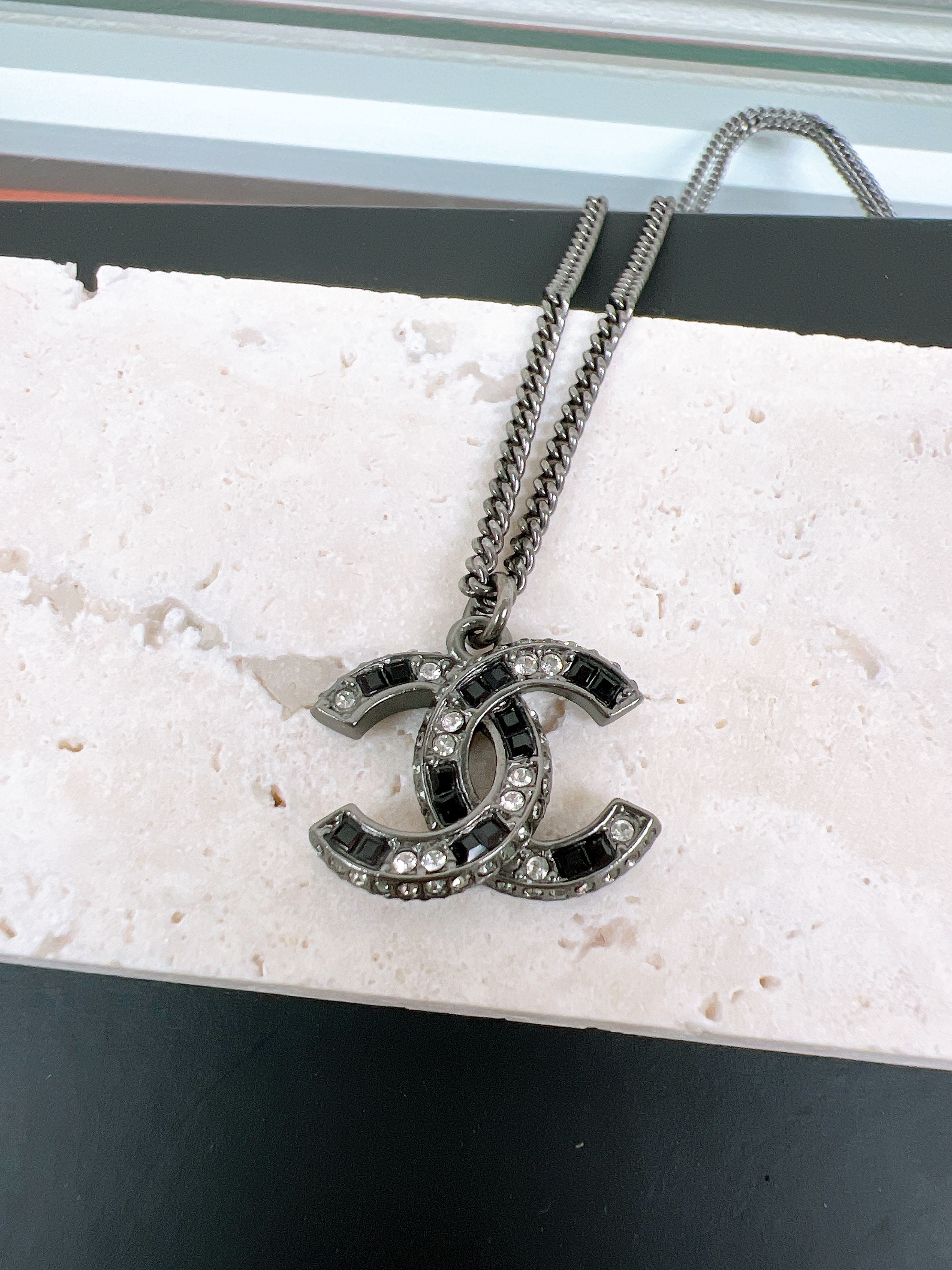Chanel 15b necklace (black crystal)