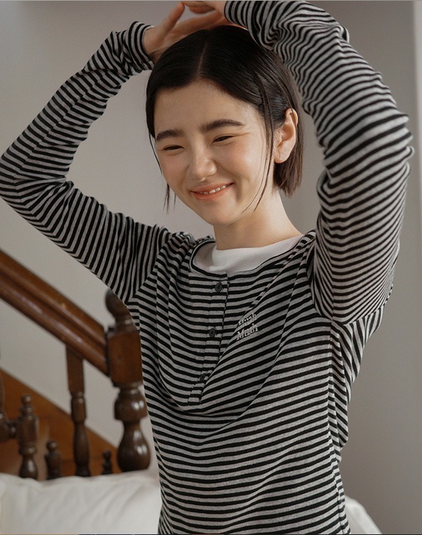 預訂｜MUAHMUAH STRIPE LAYERED T-SHIRT
