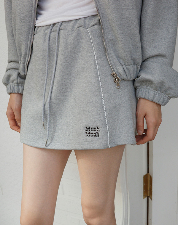 預訂｜MUAHMUAH LACE BANDING MINI SKIRT