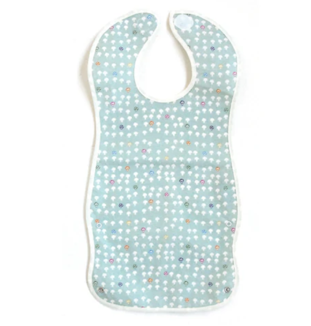 日本製 10mois Hoppetta 蘑菇圖案飯衣 圍兜