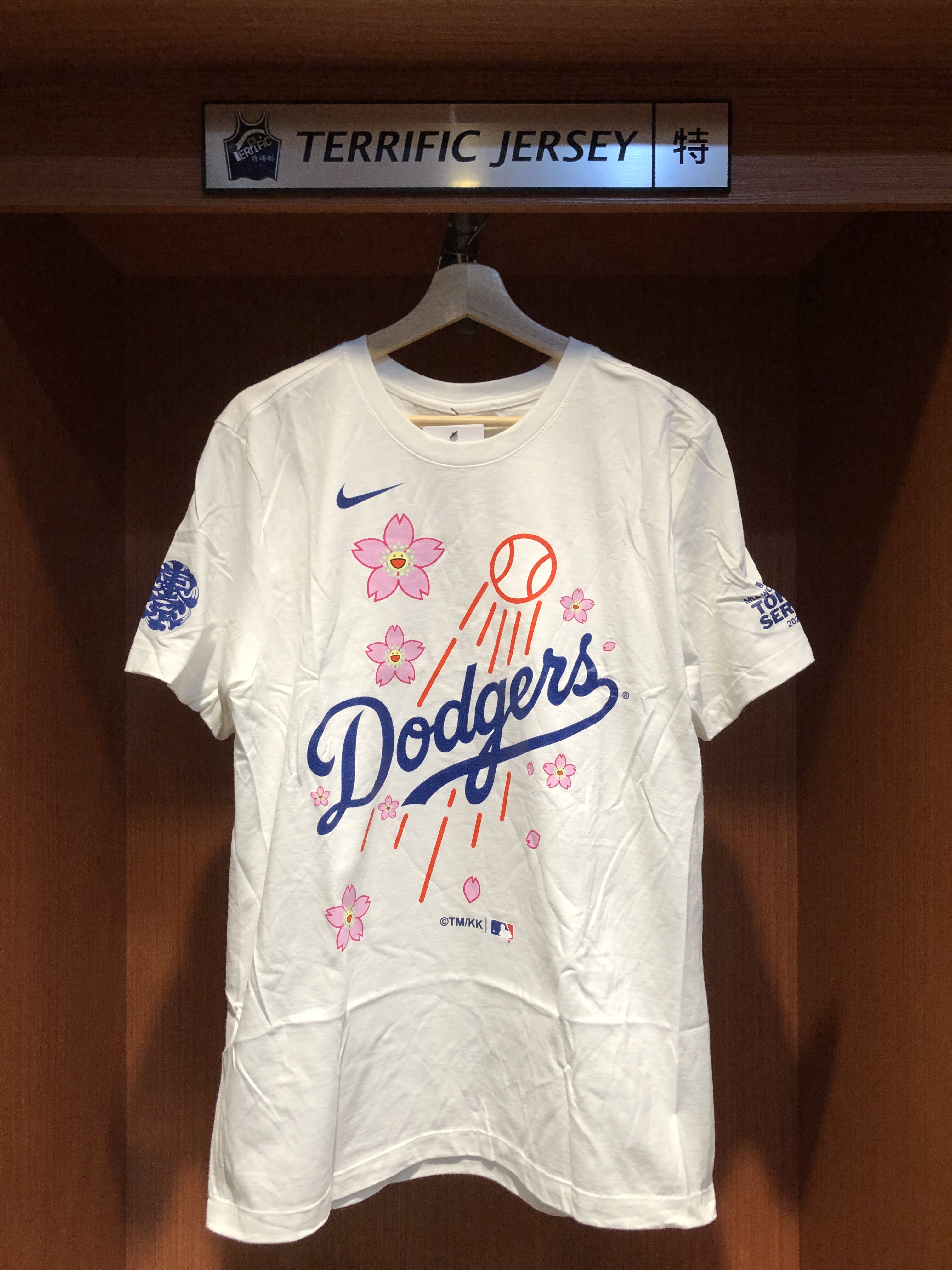 MLB短袖 Takashi Murakami X Los Angeles Dodgers 村上隆 X 洛杉磯道奇 白 聯名款 東京賽 開幕戰 Nike Tee 全新