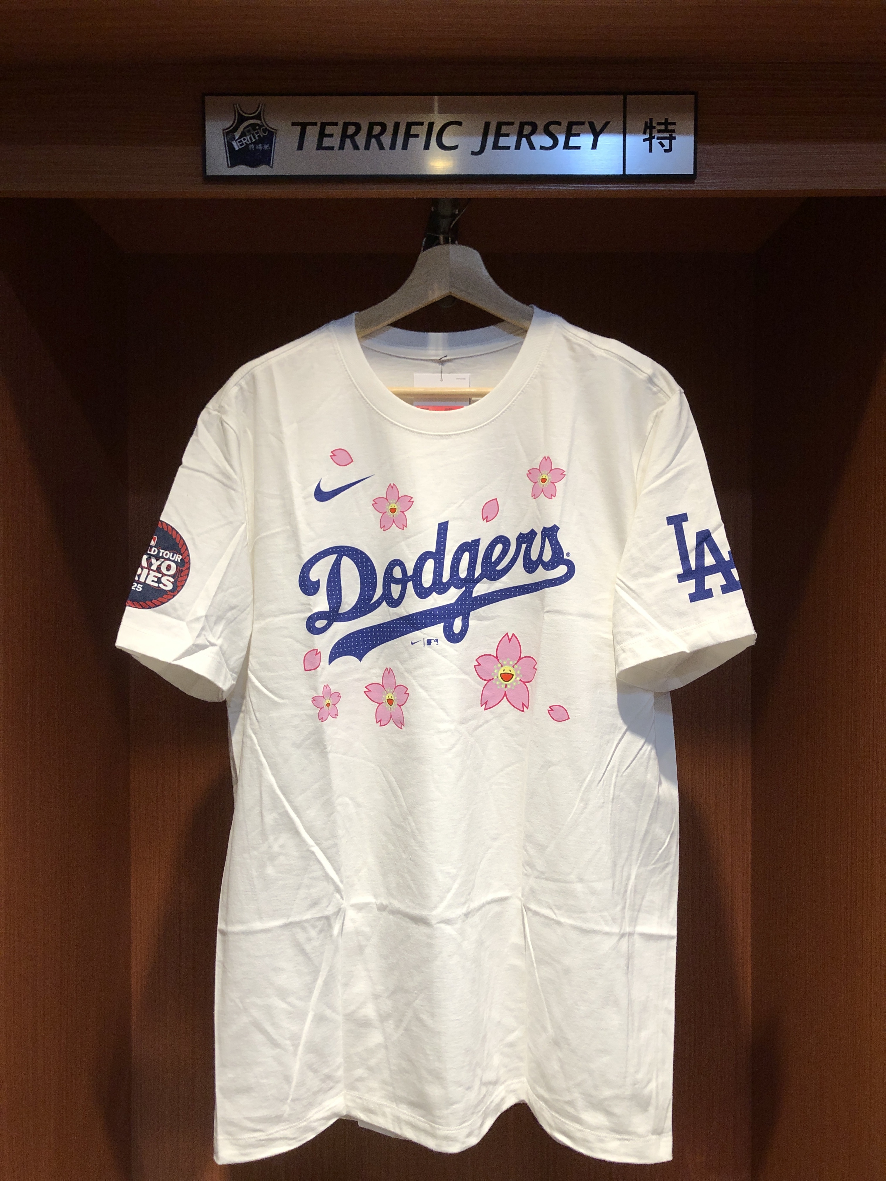 特瑞肥= Dodgers 村上隆X 道奇Ohtani 開幕戰Nike Name Tee 棉質短袖