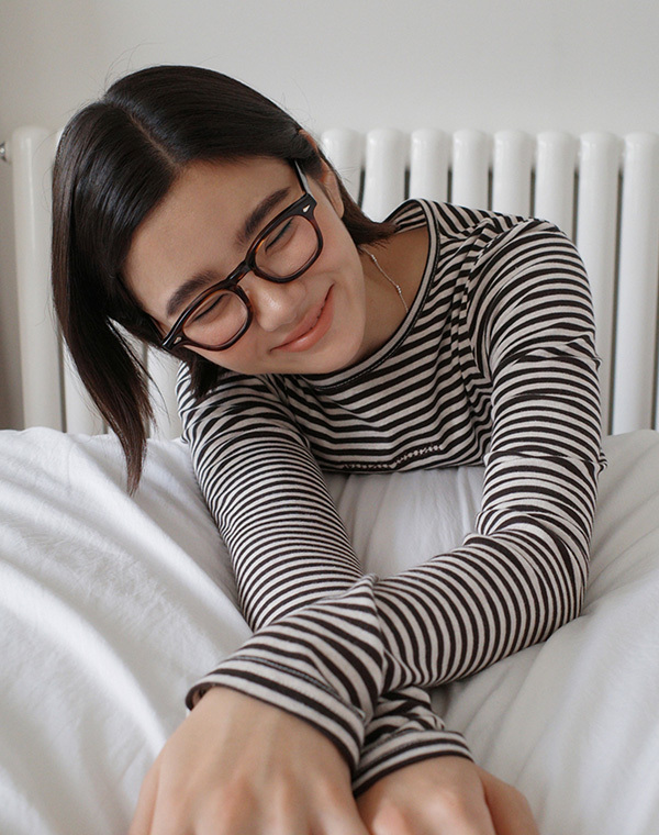 預訂｜MUAHMUAH STRIPE ROUND LONG SLEEVE T-SHIRT