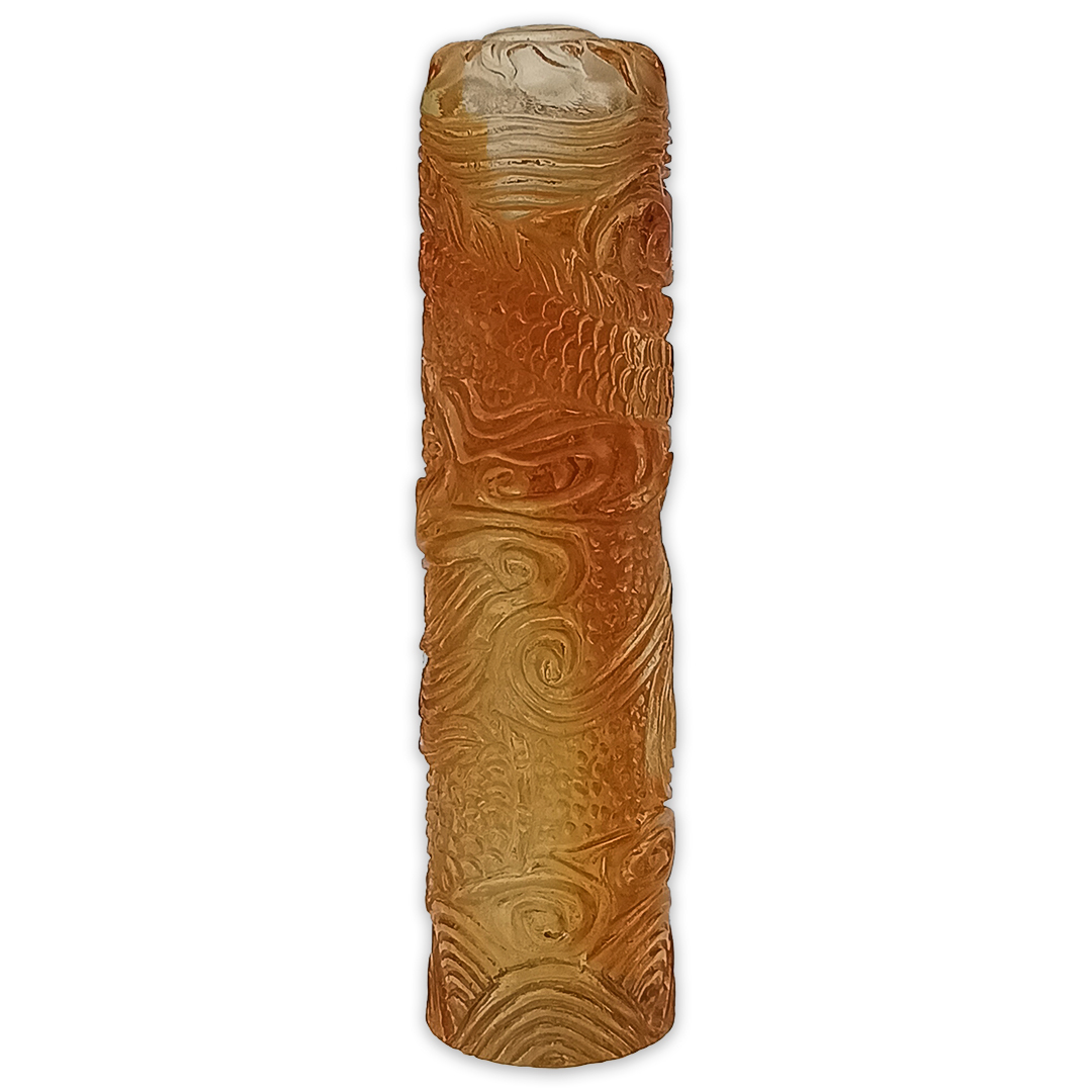 琉璃開運吉祥印章｜圓雕祥鳳擺件 招財鎮宅送禮首選