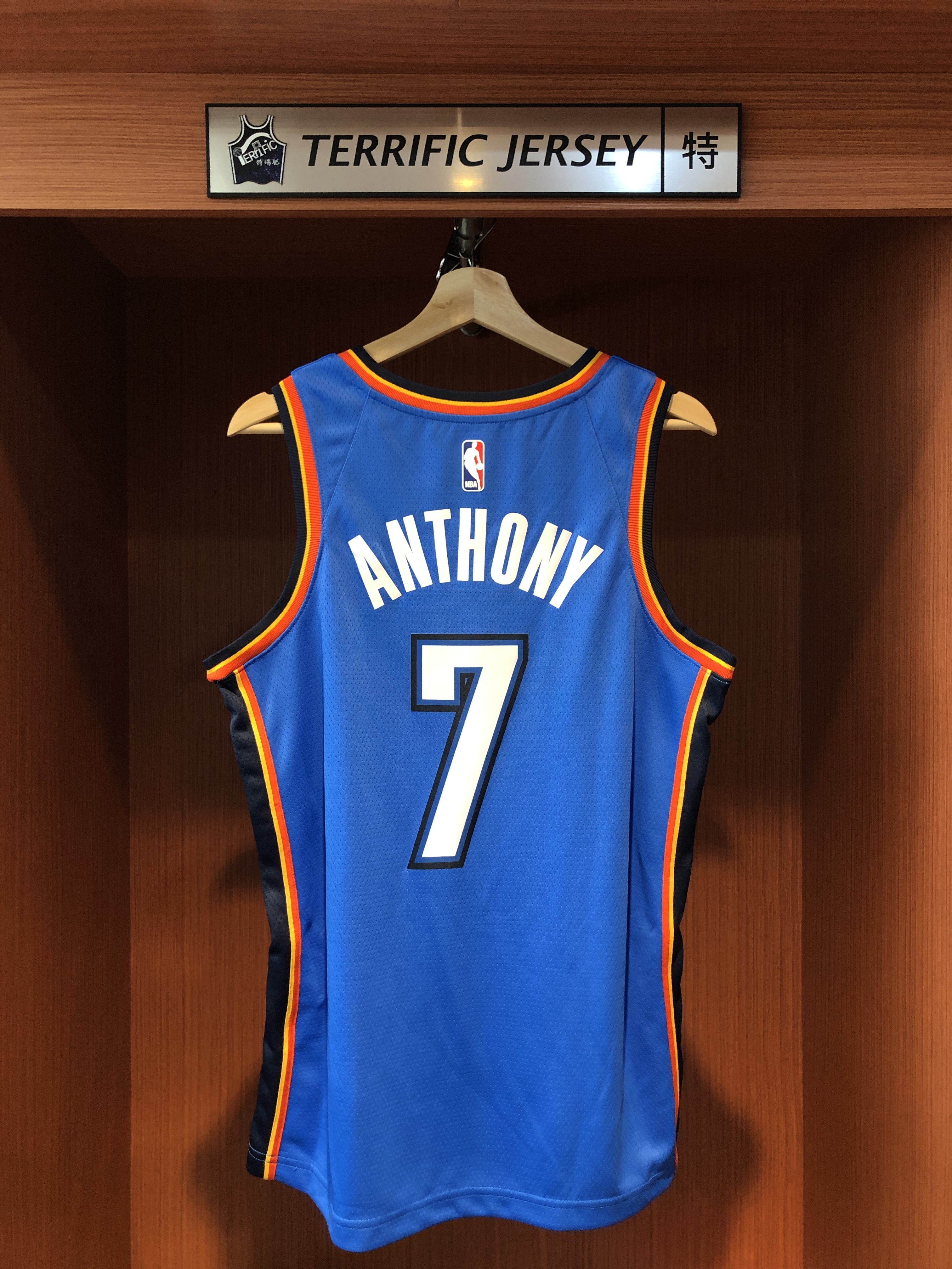 NBA球衣 Carmelo Anthony 奧克拉荷馬雷霆藍 Icon Nike Swingman 球迷版 熱轉印 全新