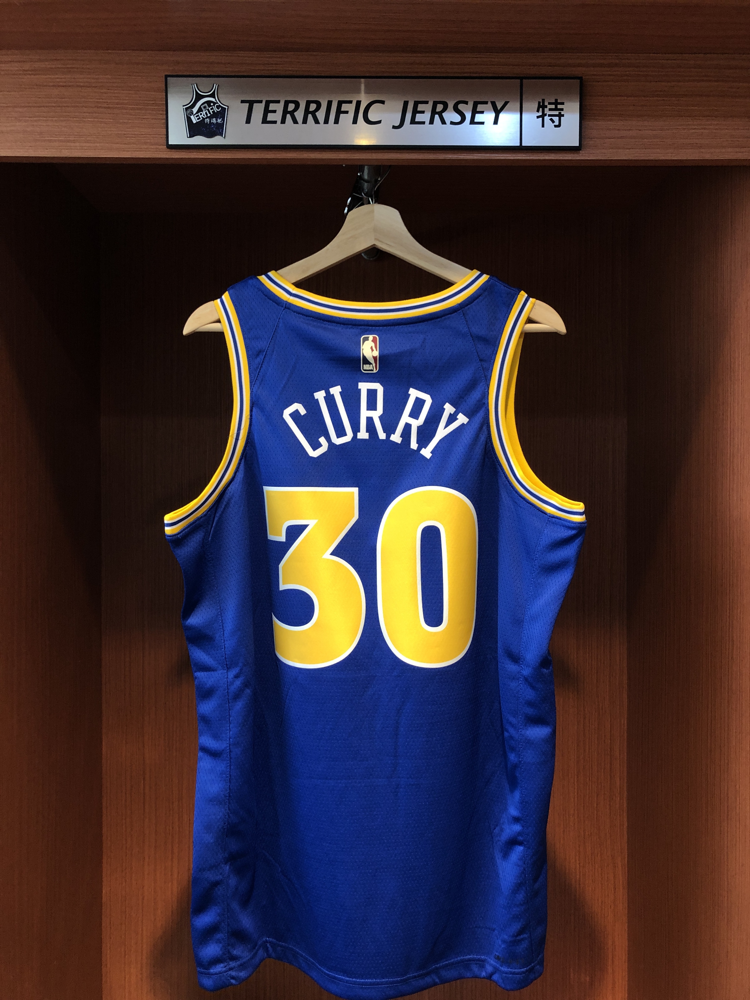 NBA球衣 Stephen Curry 金州勇士復古藍 隊長標 HWC Nike Swingman 球迷版 熱轉印 含贊助商標 全新