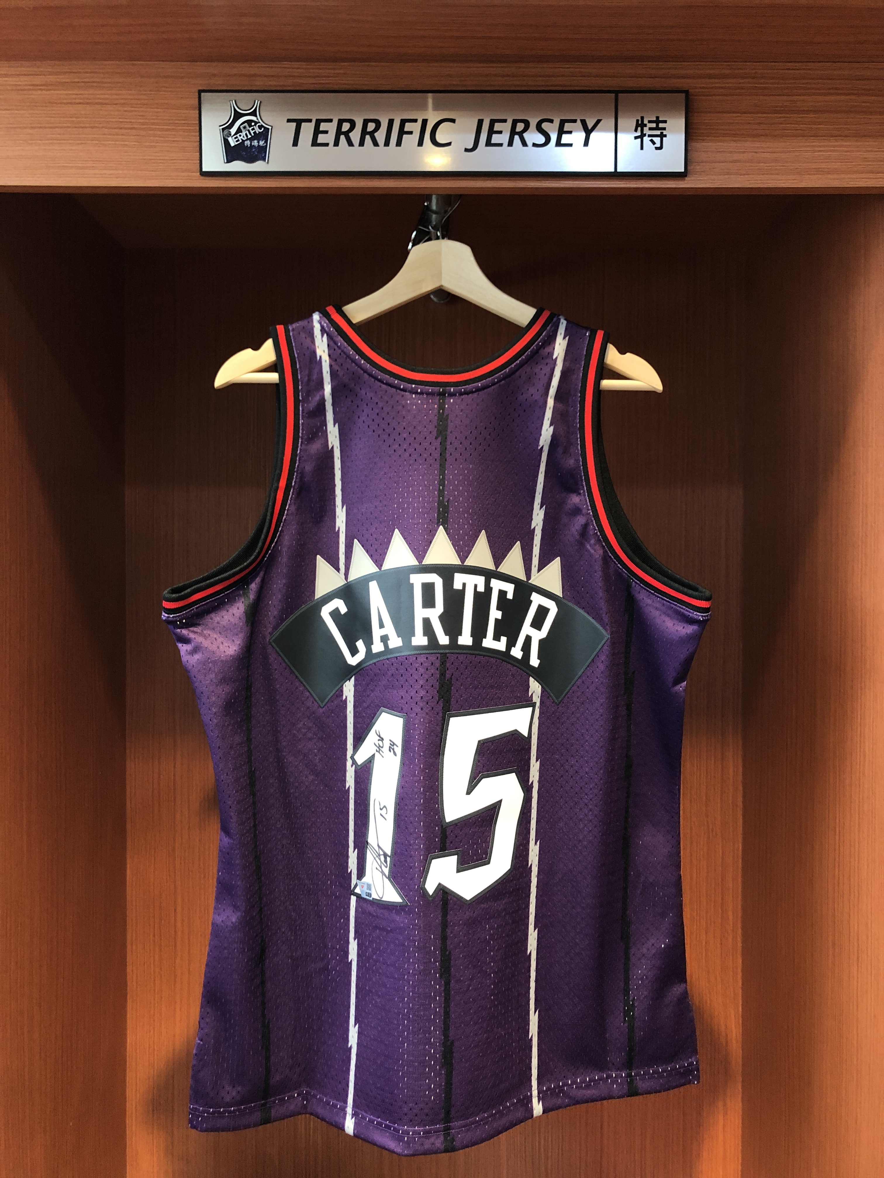 NBA球衣 親簽含認證 Vince Carter 多倫多暴龍 暴龍大圖 名人堂 M&N Swingman 球迷版 熱轉印 Fanatics 官方雷射編號 全新