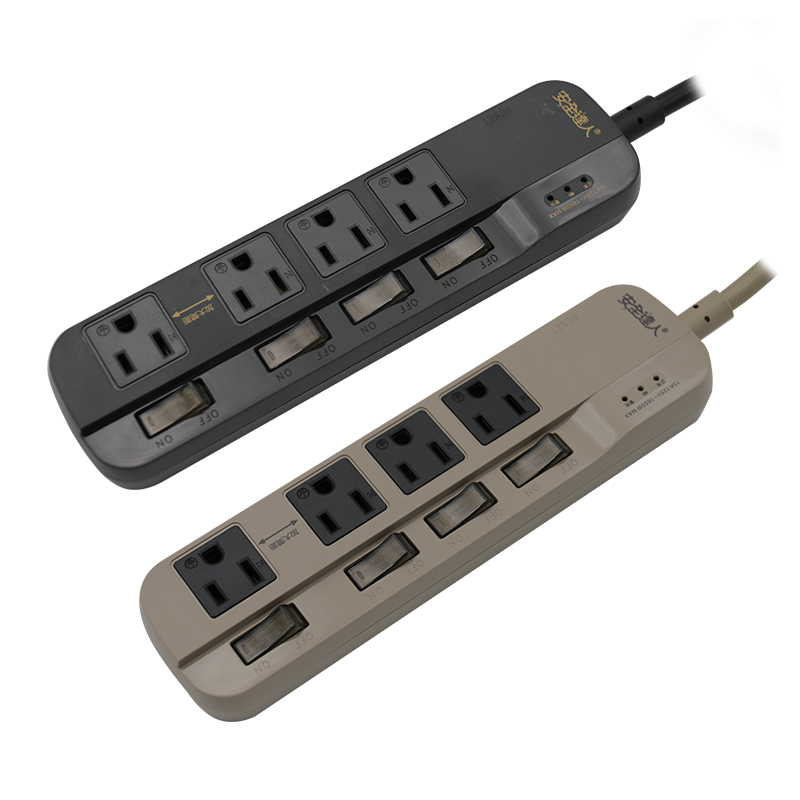 安全達人 5開4插3P 蜂鳴器延長線 K-63WF