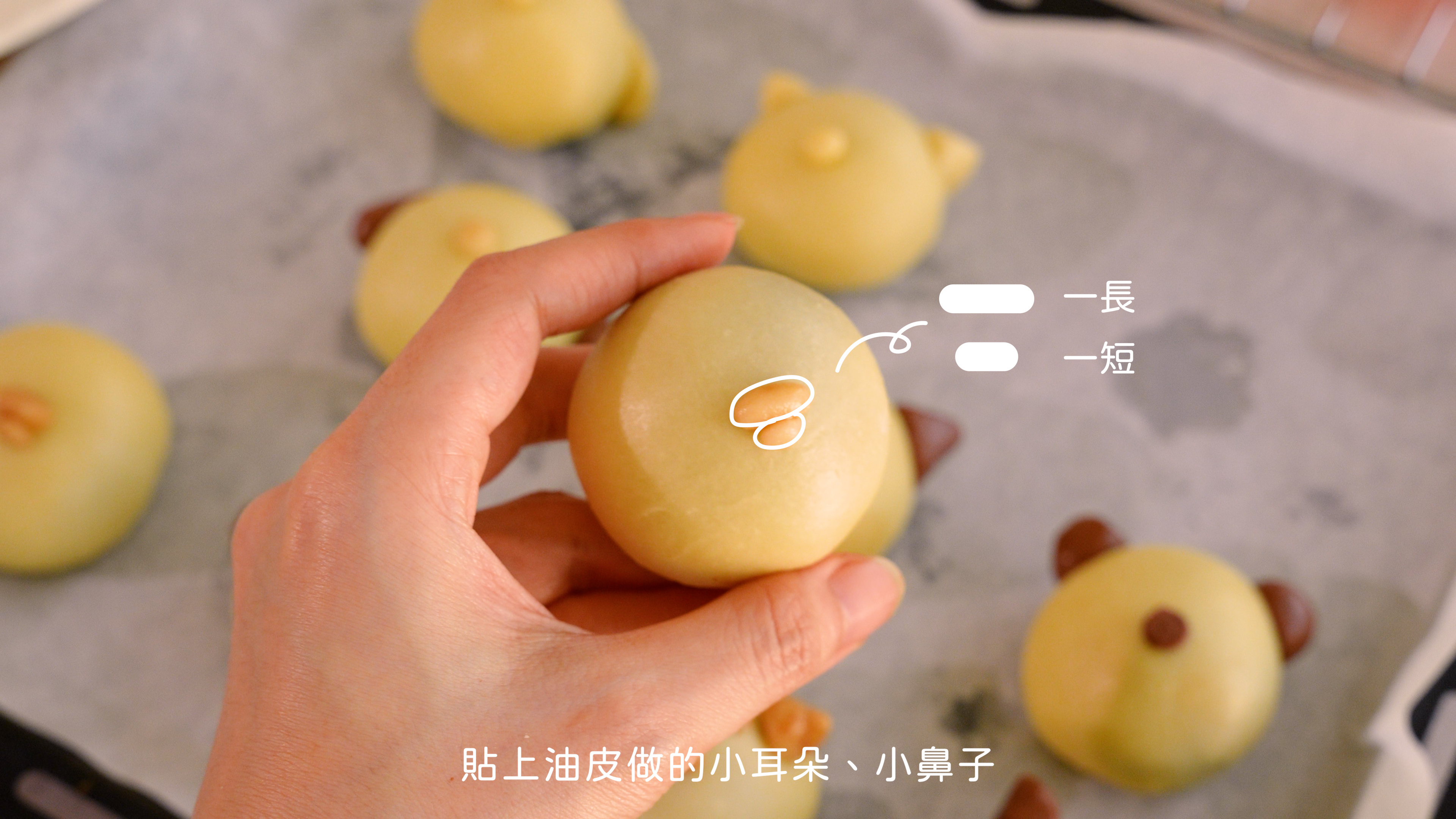 “小狗蛋黃酥:小雞造型示範3”