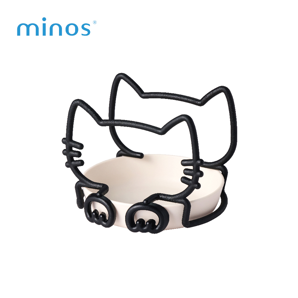 minos 掛耳架 Neko 咖啡掛耳架 黑貓+白盤