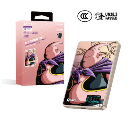 (3C版)XPower x 龍珠Z MagDigita² 彩屏顯示鋁合金外殼 10000mAh PD3.0+QI2磁吸移動電源 (布歐)