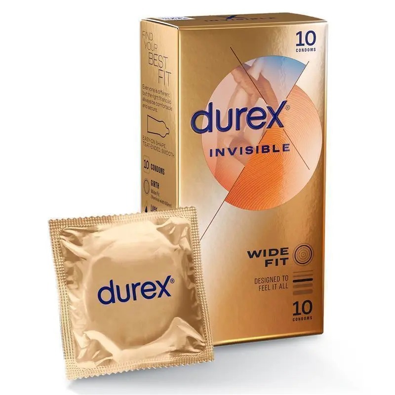 Durex 杜蕾斯 Invisible Wide Fit 超薄裝大碼 10片裝 乳膠安全套