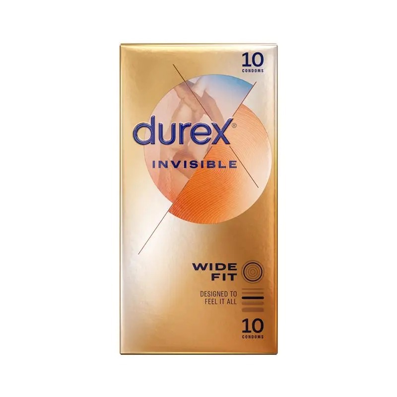 Durex 杜蕾斯 Invisible Wide Fit 超薄裝大碼 10片裝 乳膠安全套