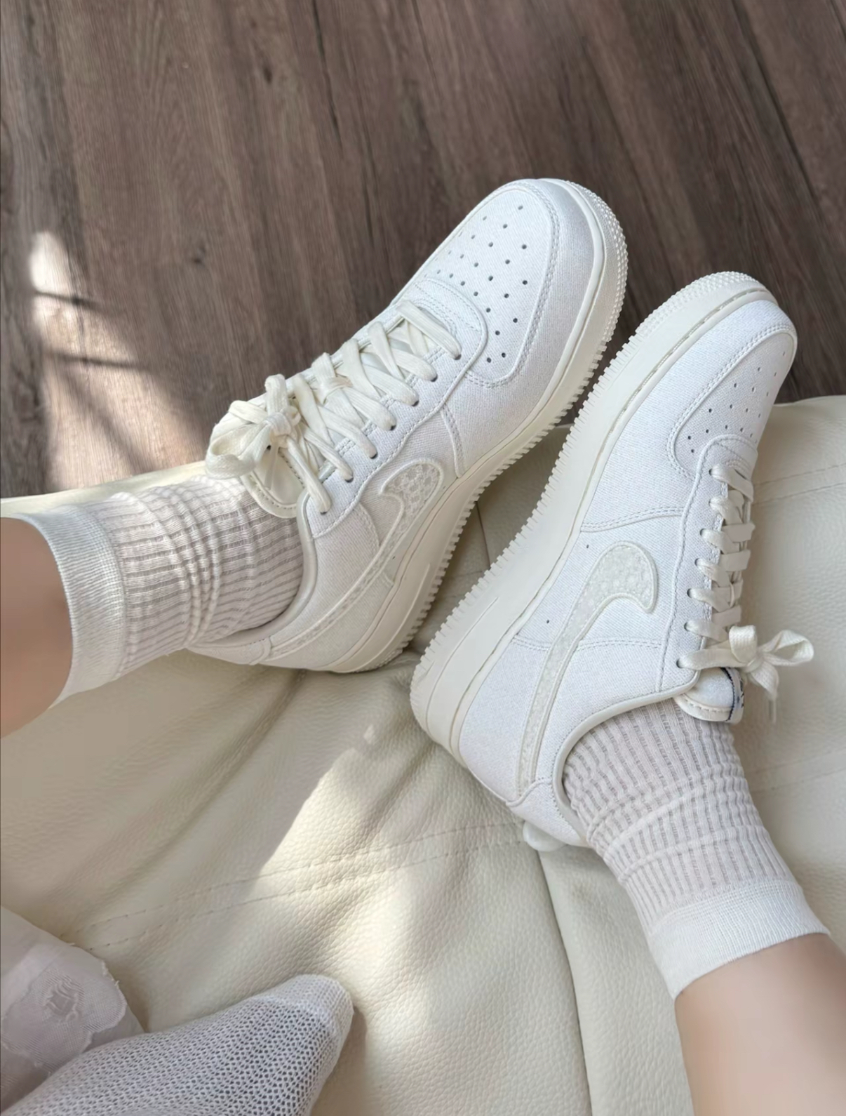 Nike Air Force 1 AF1 奶油蕾絲 奶油白 米白色 蕾絲 奶油底 皮革 帆布 女款 IH7351-010/預購