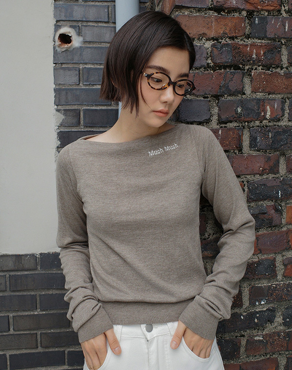 預訂｜MUAHMUAH SLIM FIT BOAT NECK KNIT