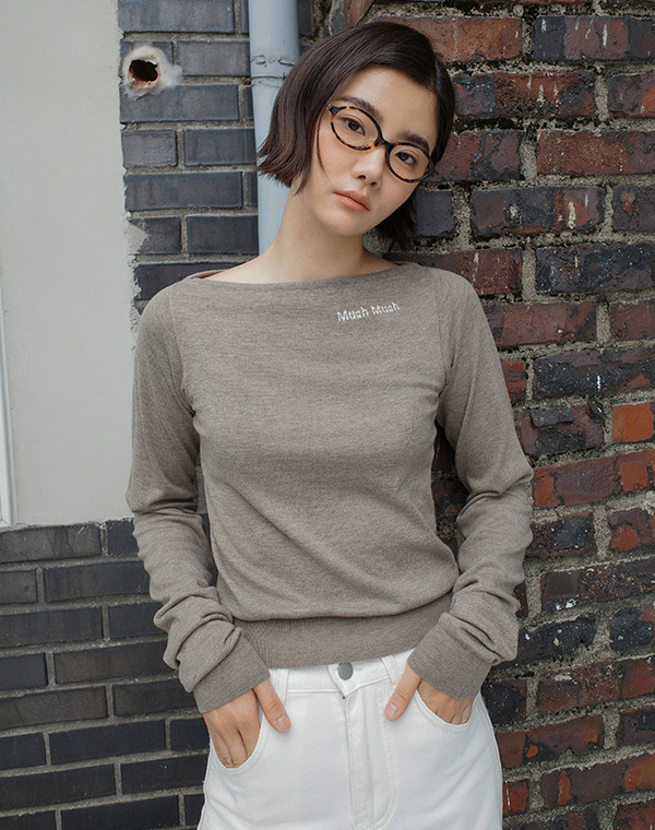 預訂｜MUAHMUAH SLIM FIT BOAT NECK KNIT