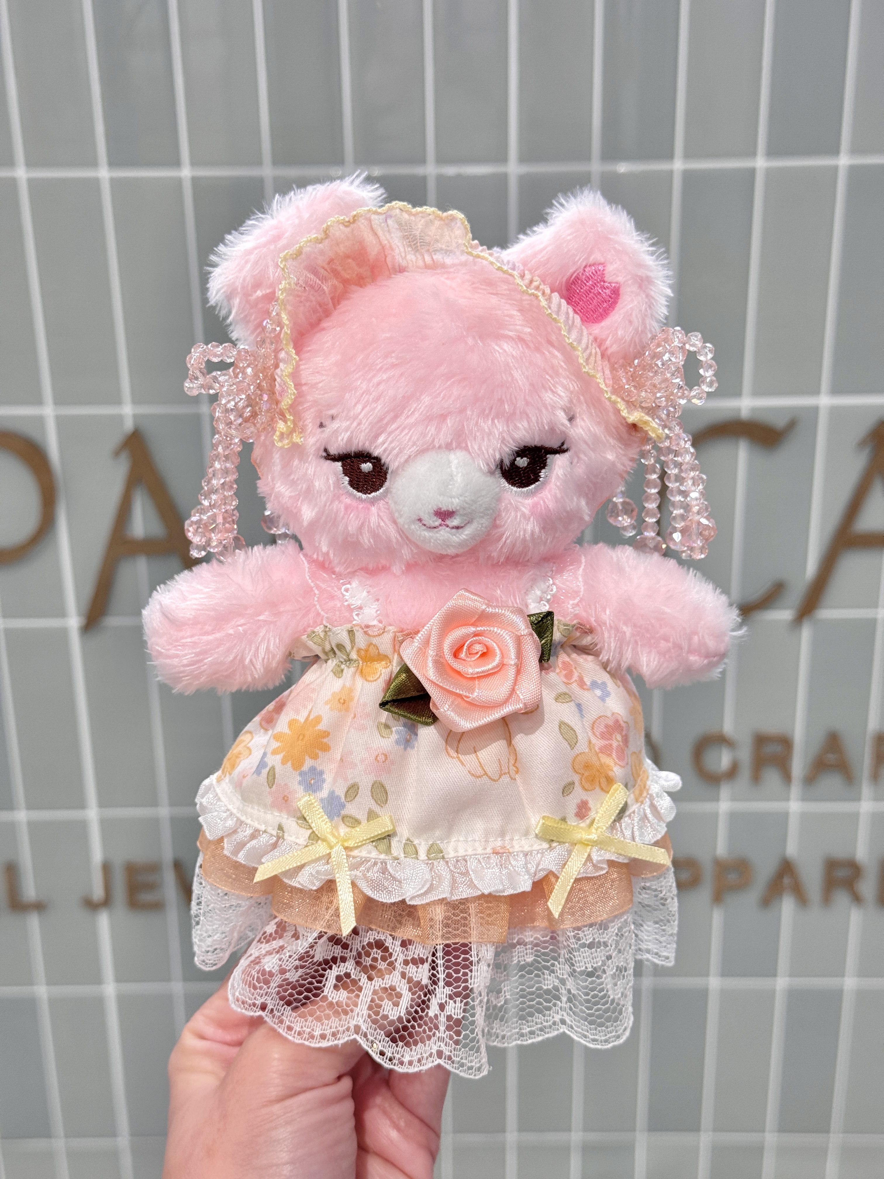 Mini Coral Rose Dress With Headband