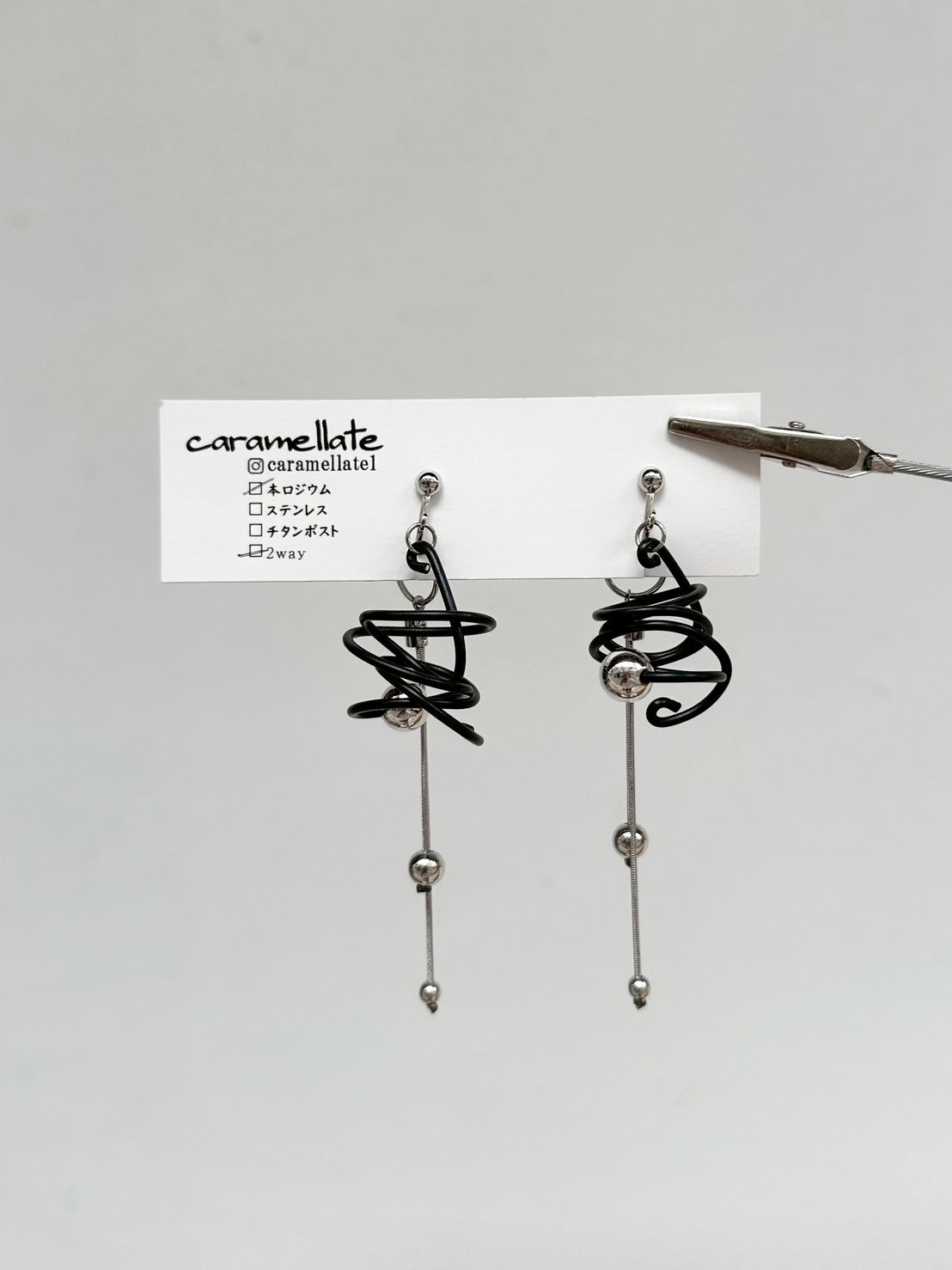 [caramellate] 兩用 | 電線耳環 | 耳夾 | NO.92