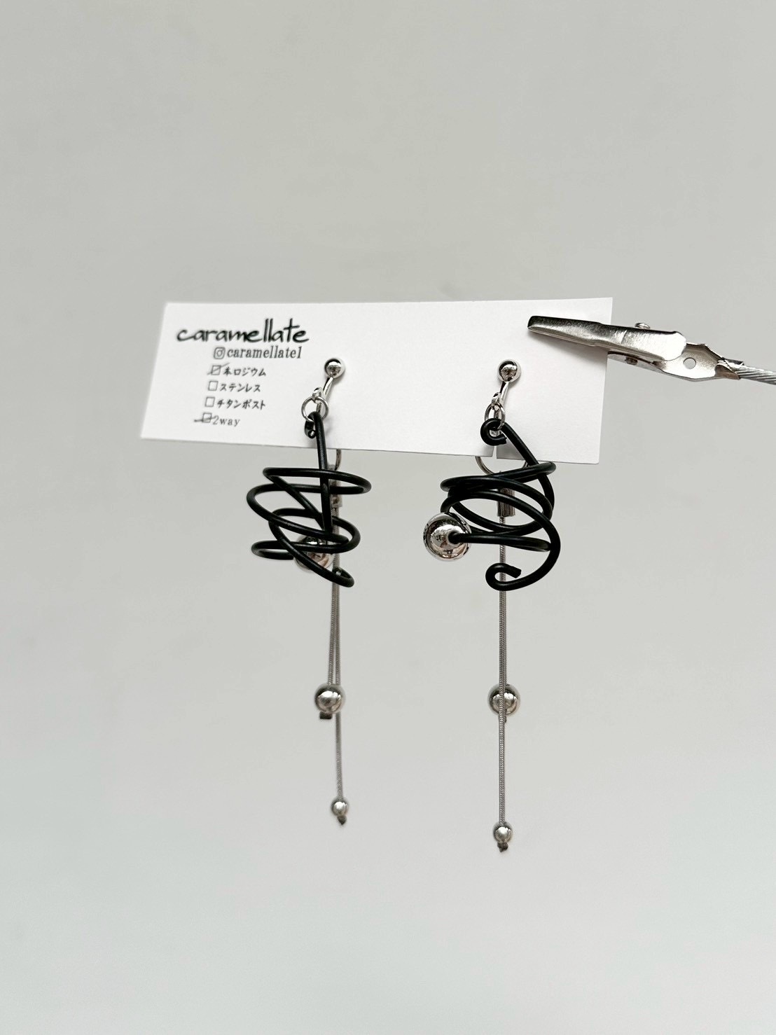 [caramellate] 兩用 | 電線耳環 | 耳夾 | NO.92
