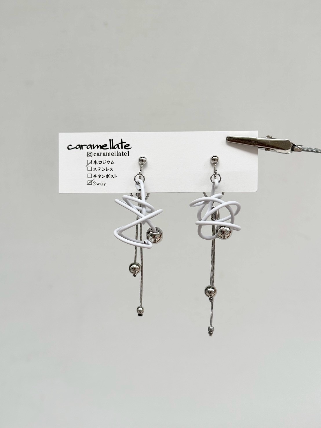 [caramellate] 兩用 | 電線耳環 | 耳夾 | NO.93