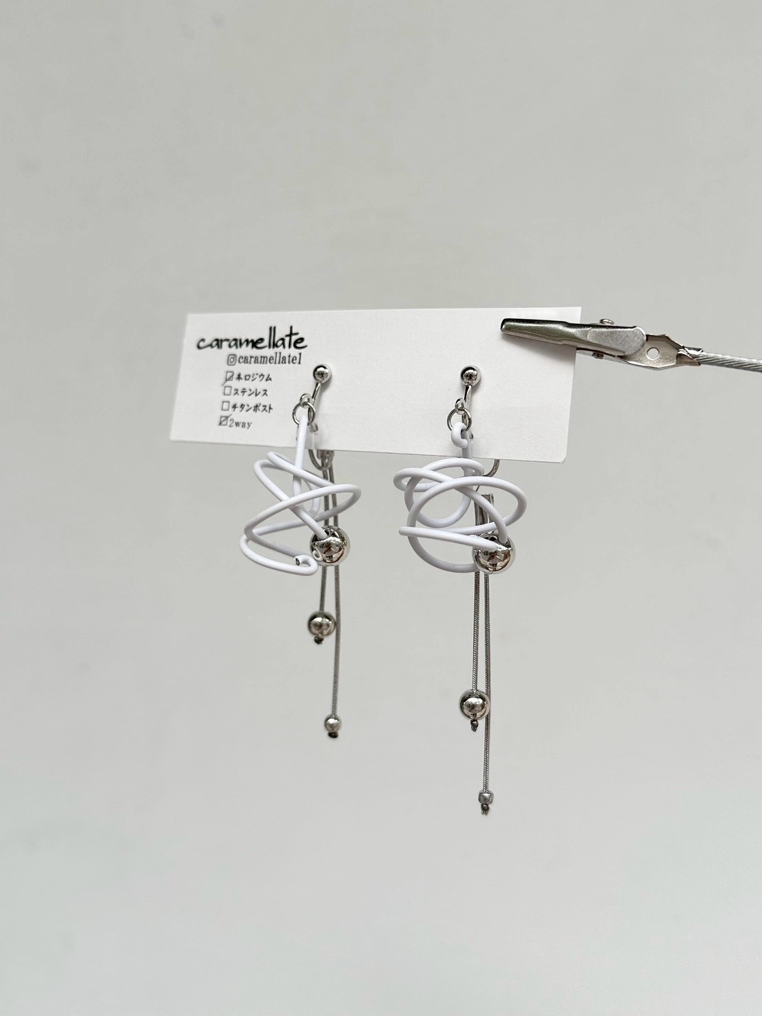 [caramellate] 兩用 | 電線耳環 | 耳夾 | NO.93