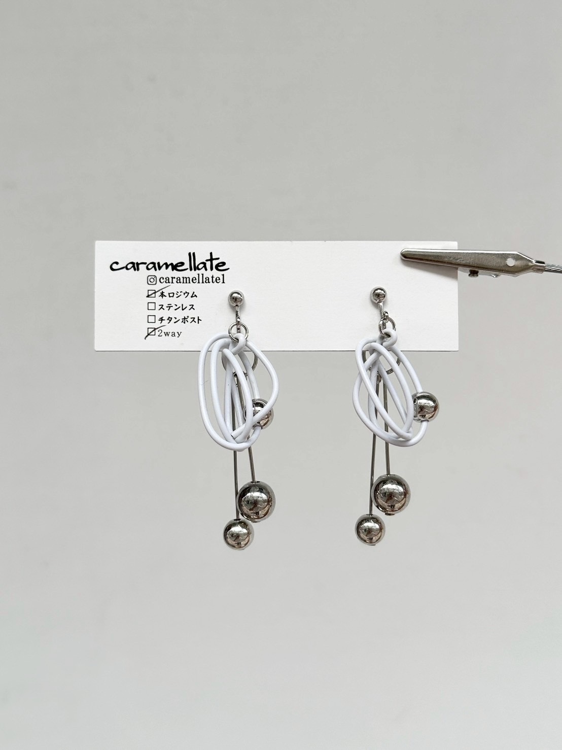 [caramellate] 兩用 | 電線耳環 | 耳夾 | NO.94