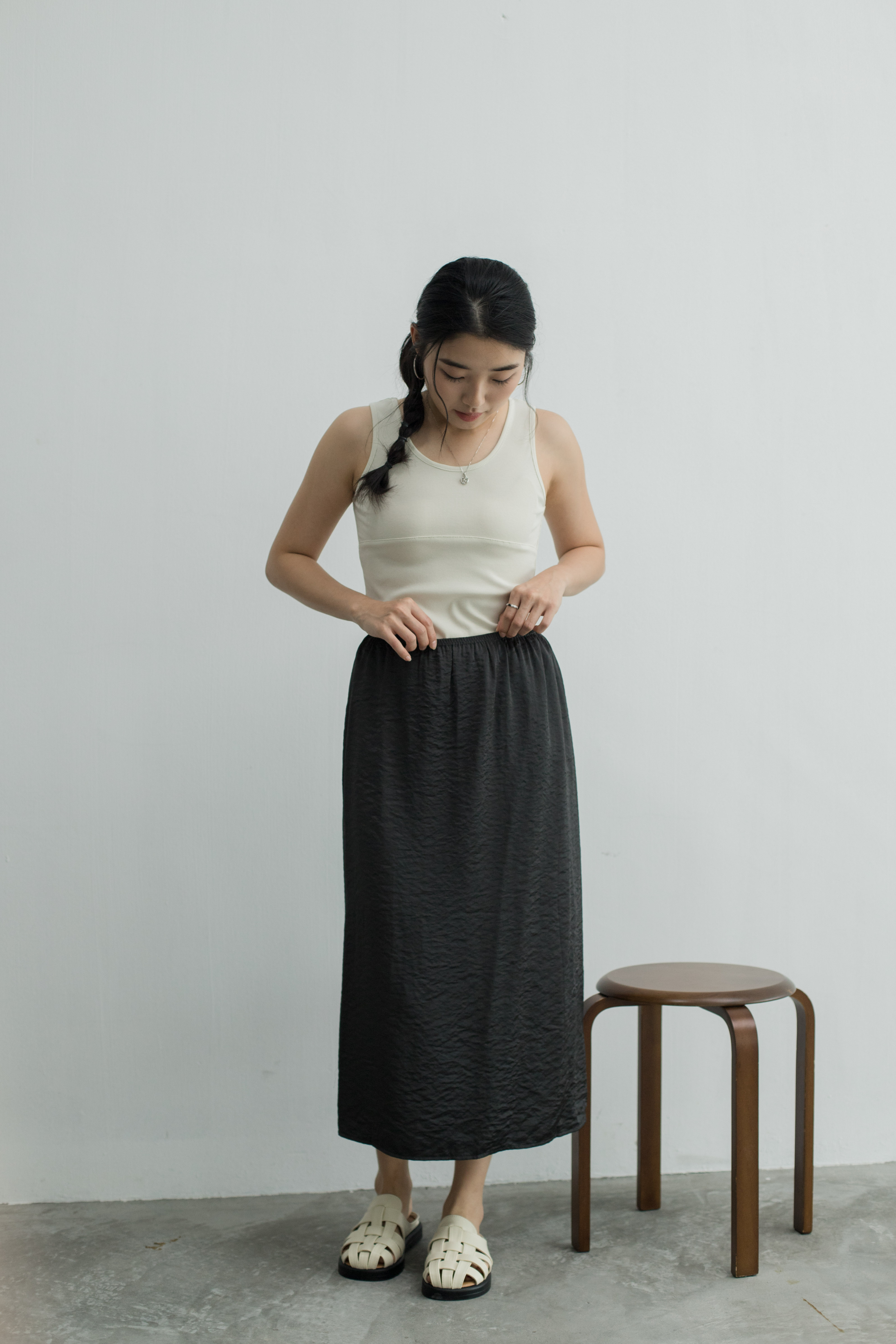 Jorene Slip Skirt Grey - 2454SKGRY