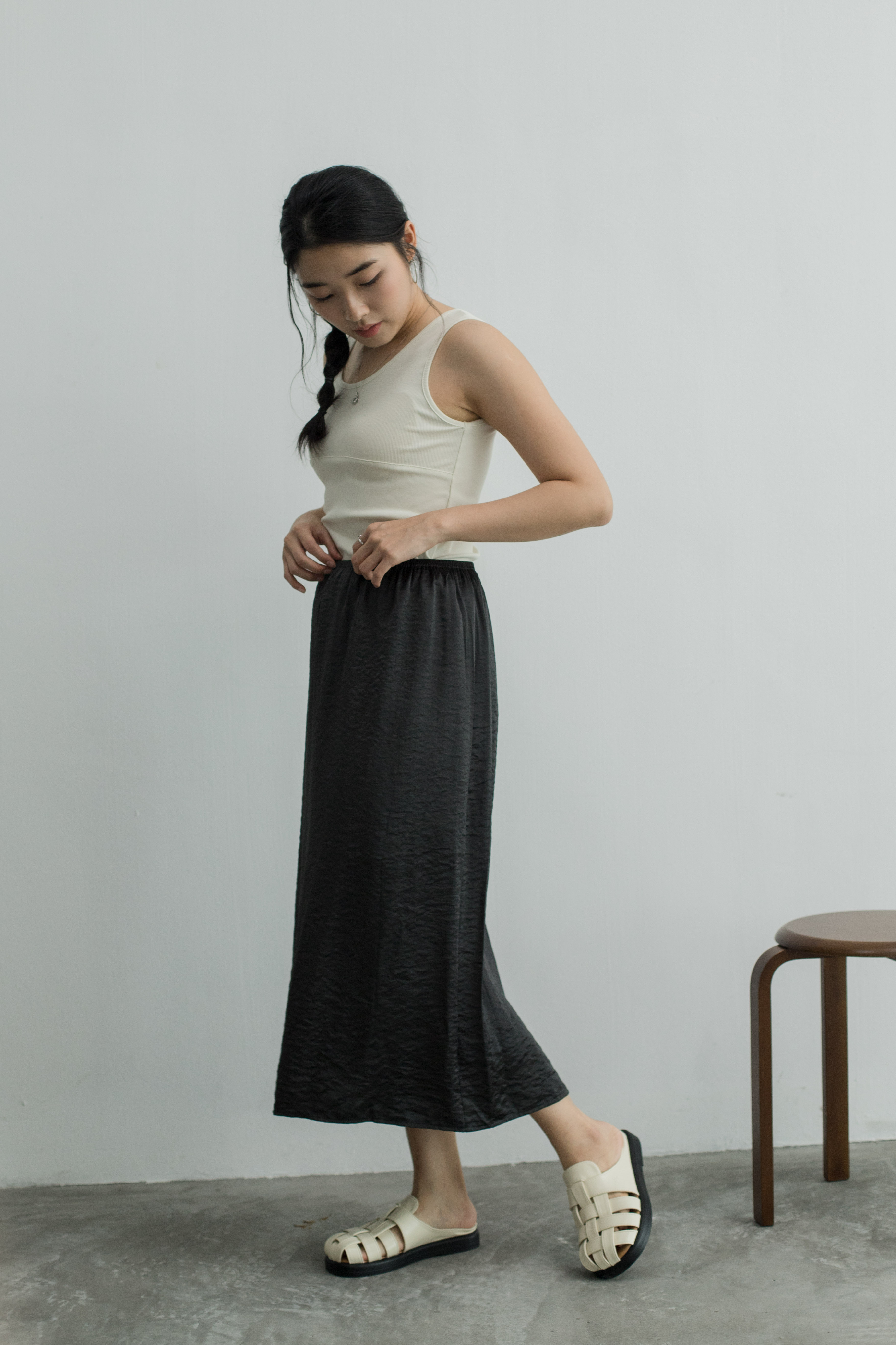 Jorene Slip Skirt Grey - 2454SKGRY