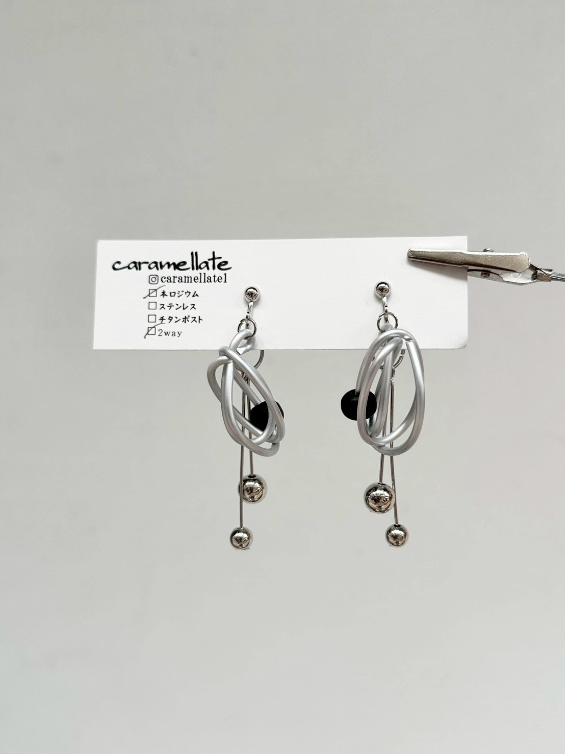 [caramellate] 兩用 | 電線耳環 | 耳夾 | NO.96