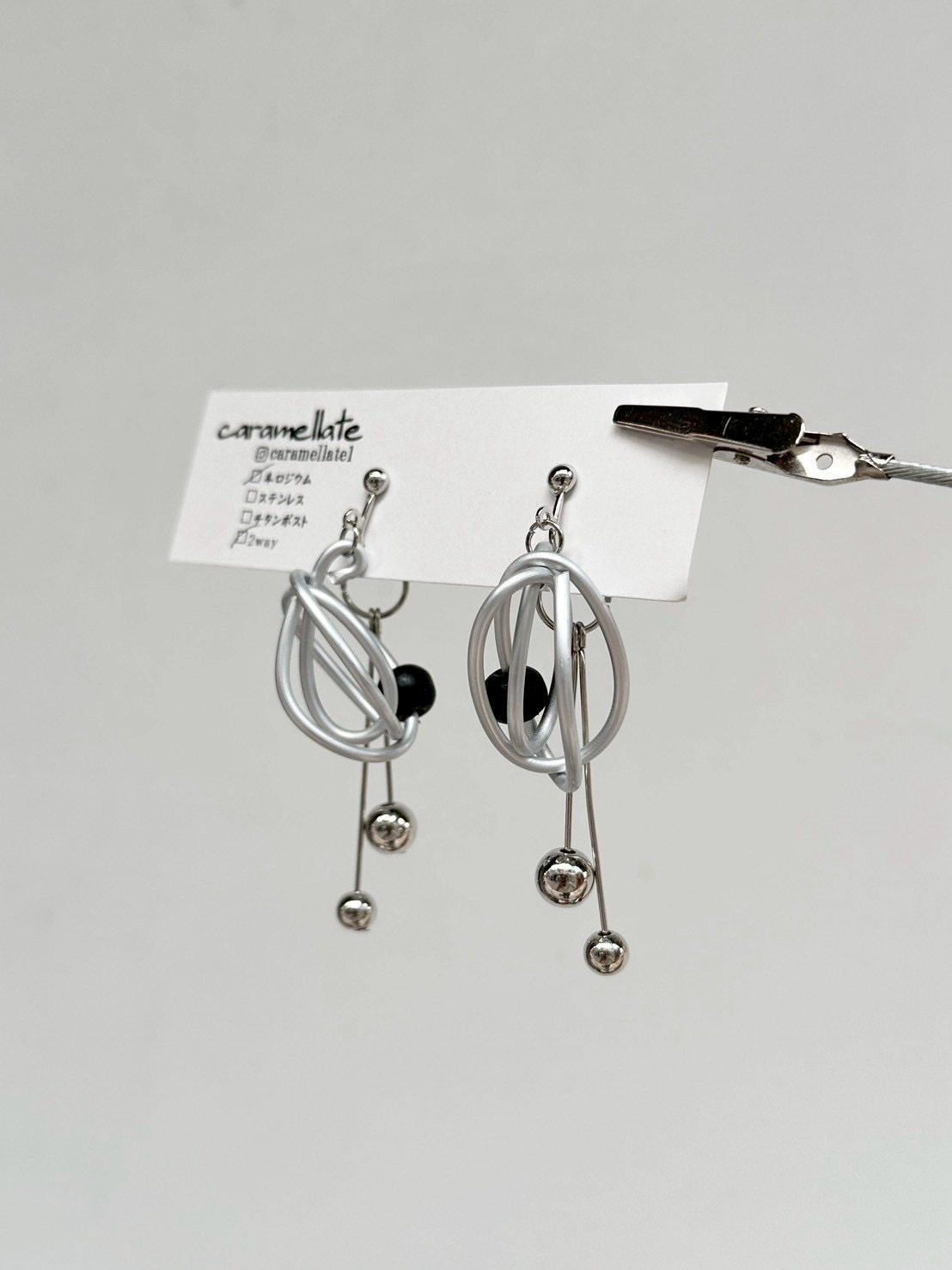 [caramellate] 兩用 | 電線耳環 | 耳夾 | NO.96