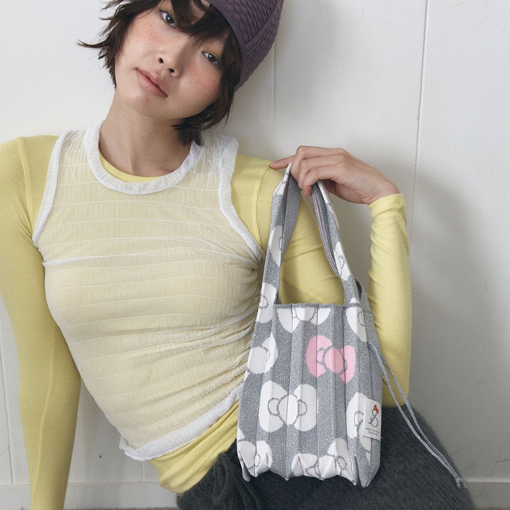 JOSEPH & STACEY Lucky Pleats Knit S Leopard Hello Kitty