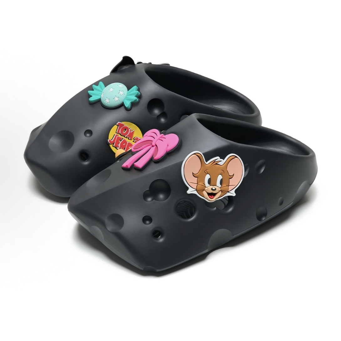 【預購商品】TOM & JERRY X HEYDAY 湯姆貓與傑利鼠 起士 洞洞 拖鞋 黃色/白色/黑色