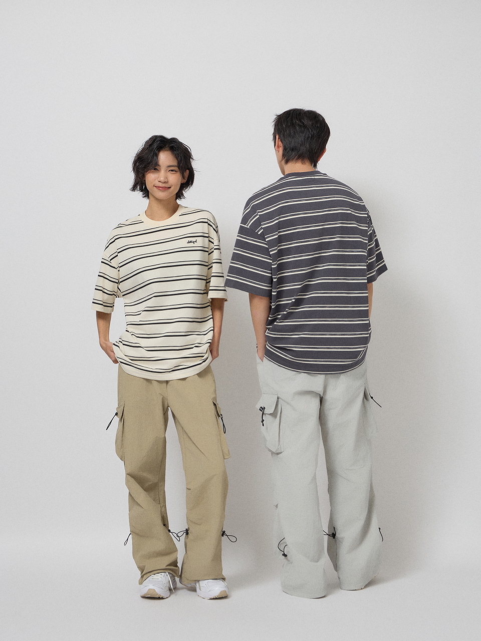 尼龍抽繩工裝褲