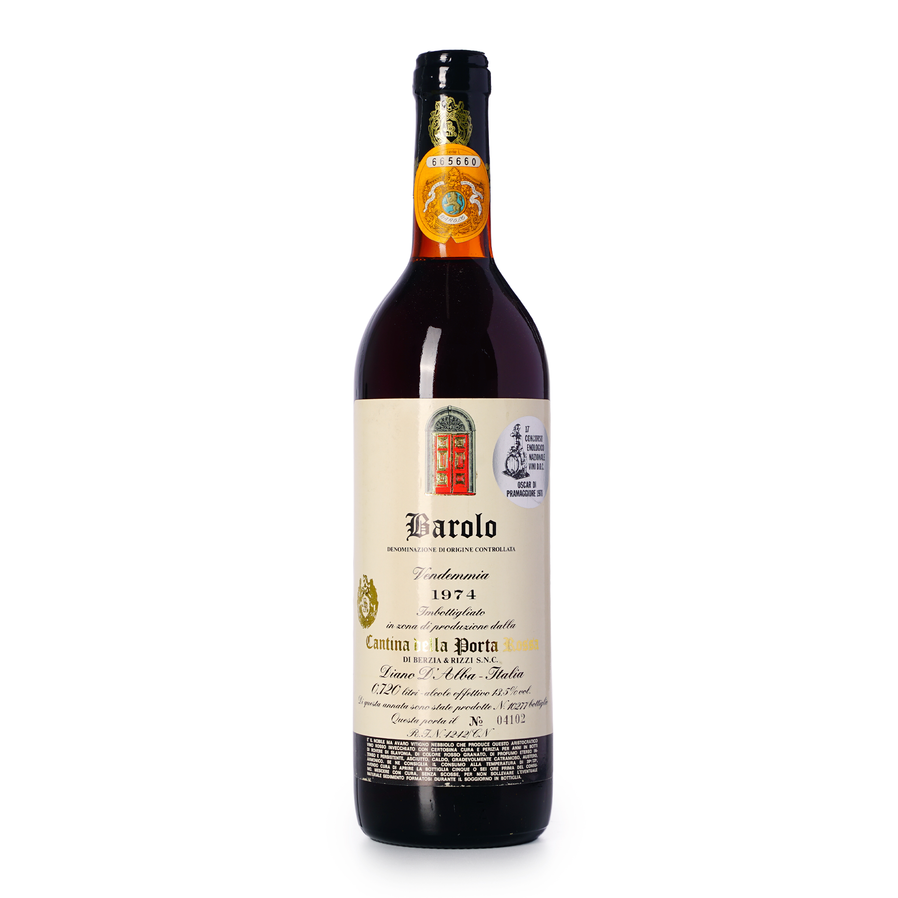 Cantina della Porta Rossa Barolo 1974