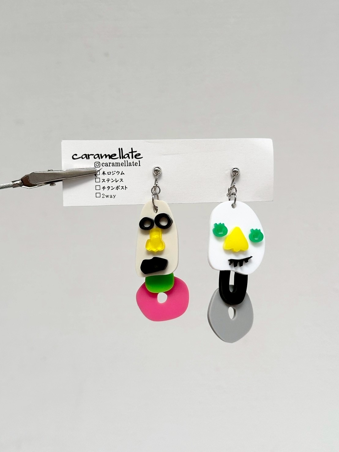 [caramellate] 怪趣表情耳環 | 耳夾 | NO.99
