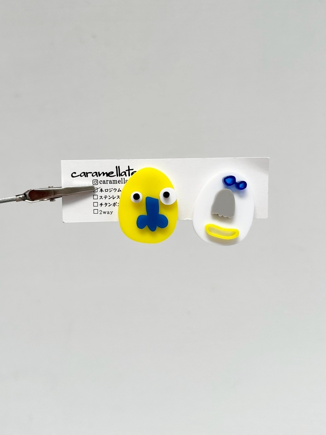 [caramellate] 怪趣表情耳環 | 耳夾 | NO.101