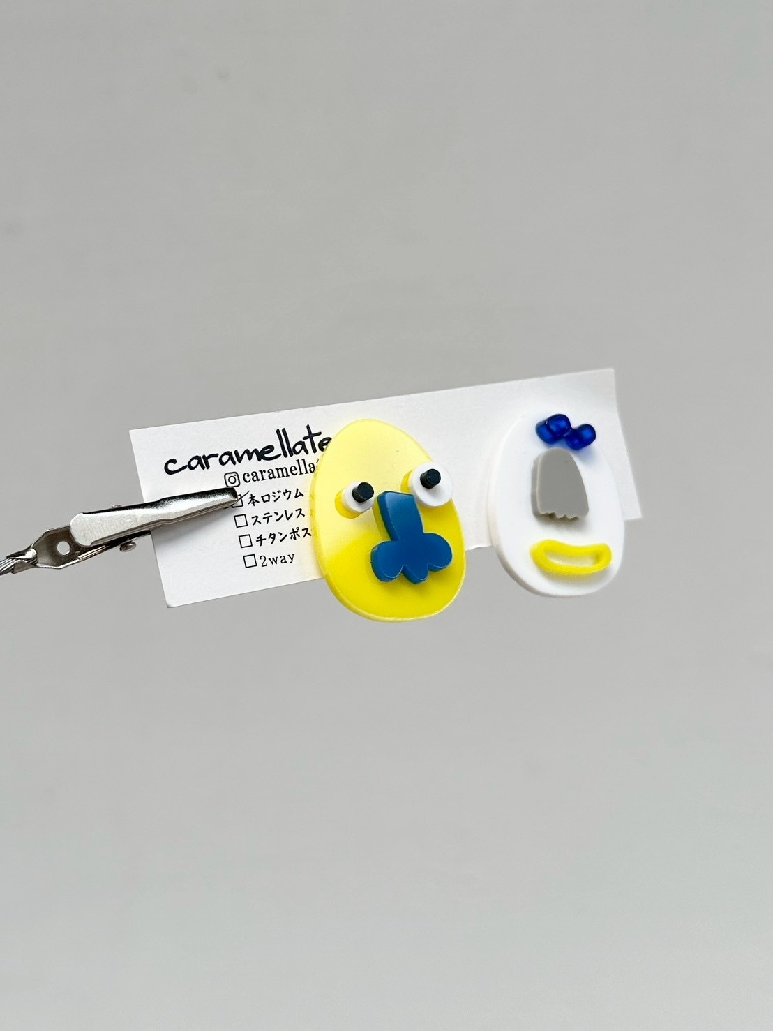[caramellate] 怪趣表情耳環 | 耳夾 | NO.101