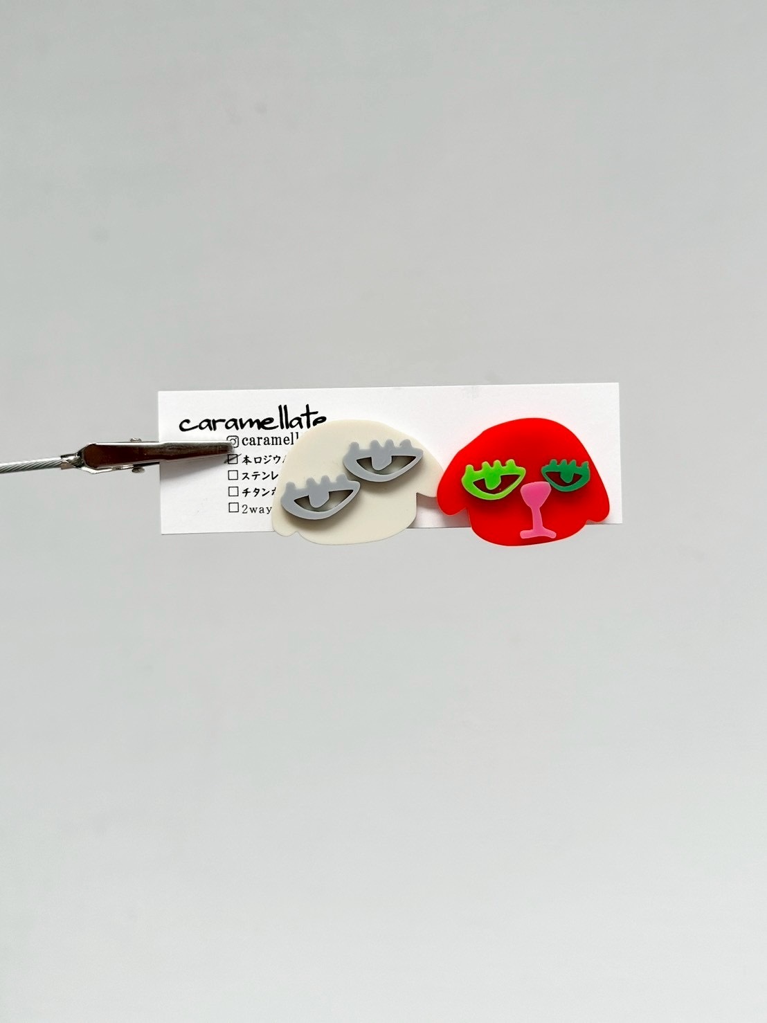 [caramellate] 怪趣表情耳環 | 耳夾 | NO.102