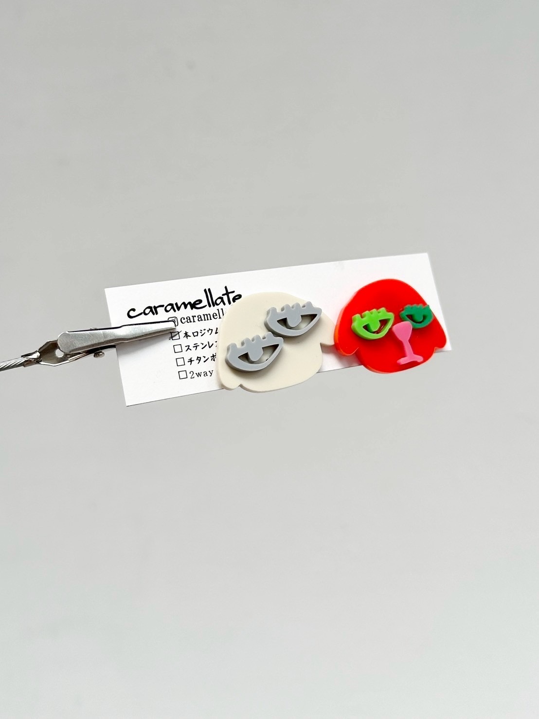 [caramellate] 怪趣表情耳環 | 耳夾 | NO.102