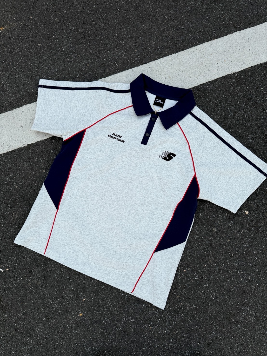 THE SIMPSONS 辛普森 美式刺繡 領子 短袖T