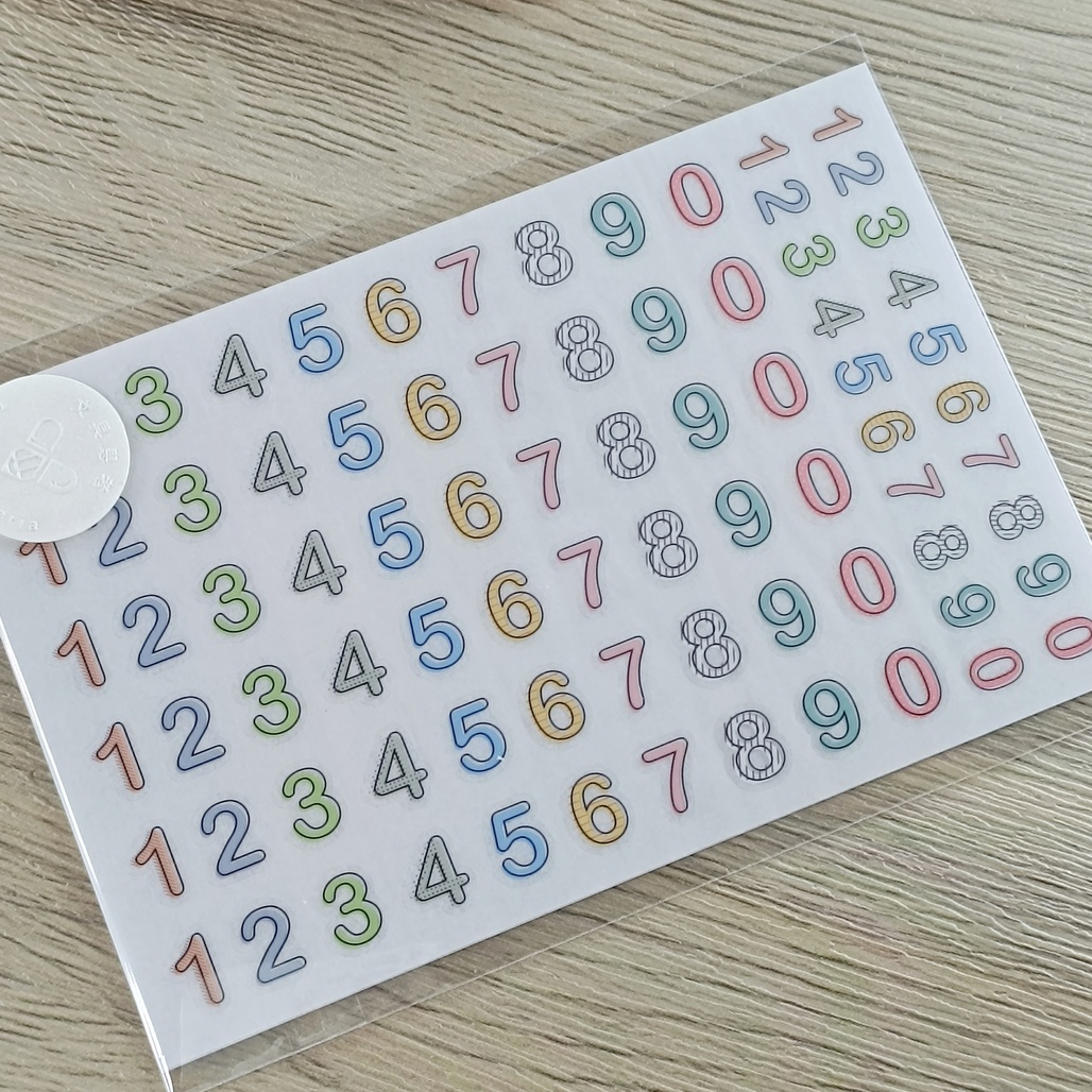 文具患者．數字帖 轉印貼紙